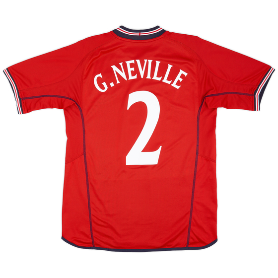 2002-04 England Away Shirt G.Neville #2 - 5/10 - (L)