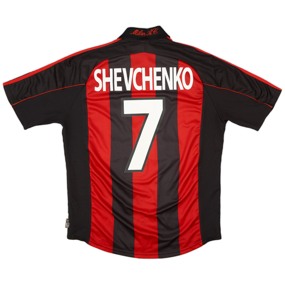 2000-02 AC Milan Home Shirt Shevchenko #7 - 9/10 - (L)