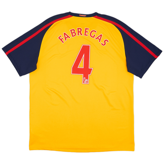 2008-09 Arsenal Away Shirt Fabregas #4 - 7/10 - (XL)