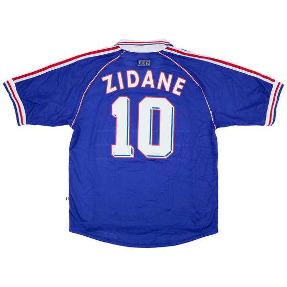 1998-00 France Home Shirt Zidane #10 - 8/10 - (XL)