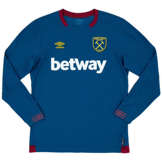 2018-19 West Ham Away L/S Shirt - 9/10 - (L)