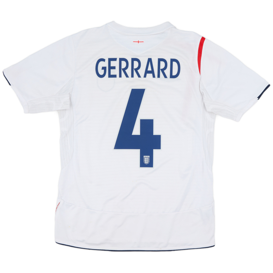 2005-07 England Home Shirt Gerrard #4 - 6/10 - (M)
