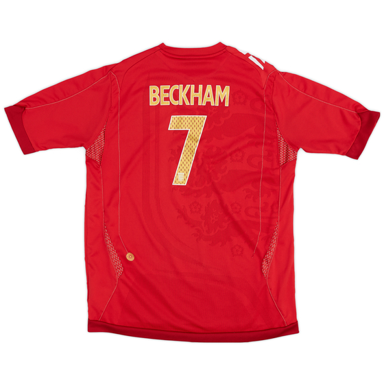 2006-08 England Away Shirt Beckham #7 - 8/10 - (XL.Boys)