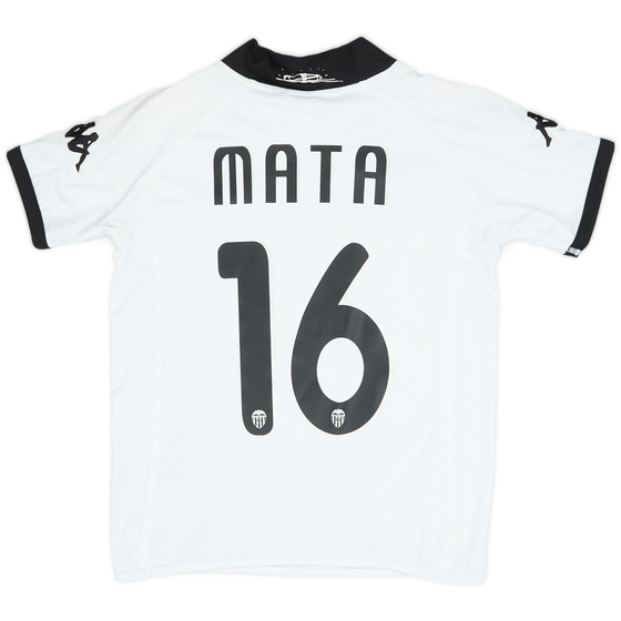 2009-10 Valencia Home Shirt Mata #16 (S.Boys)