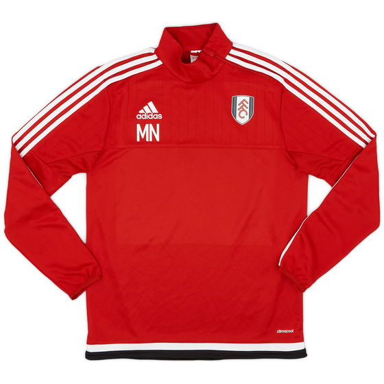 2015-16 Fulham Staff Issue adidas 1/4 Zip Training Top - 9/10 - (M)