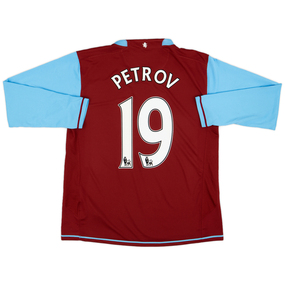 2007-08 Aston Villa Home L/S Shirt Petrov #19 - 7/10 - (L)