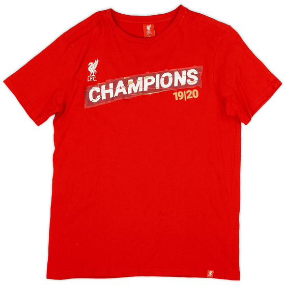 2019-20 Liverpool 'Champions 19/20' Graphic Tee - 9/10 - (L)