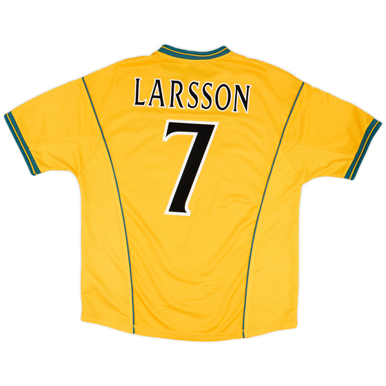 2000-02 Celtic Away Shirt Larsson #7 - 9/10 - (XL)