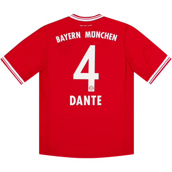 2013 Bayern Munich Match Issue Audi Cup Final Home Shirt Dante #4 (v Manchester City)