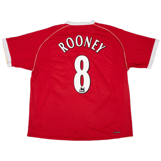 2006-07 Manchester United Home Shirt Rooney #8 - 8/10 - (XXL)