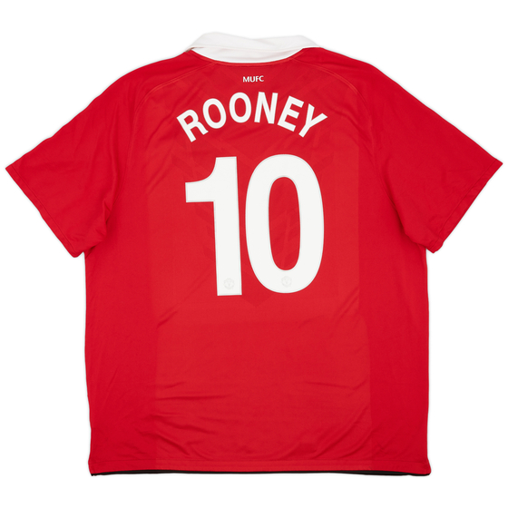 2010-11 Manchester United Home Shirt Rooney #10 - 6/10 - (XXL)