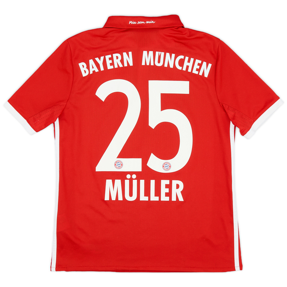 2016-17 Bayern Munich Home Shirt Muller #25 - 8/10 - (L.Boys)