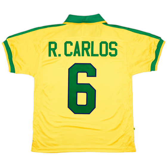 1997-98 Brazil Home Shirt R.Carlos #6 - 8/10 - (S)