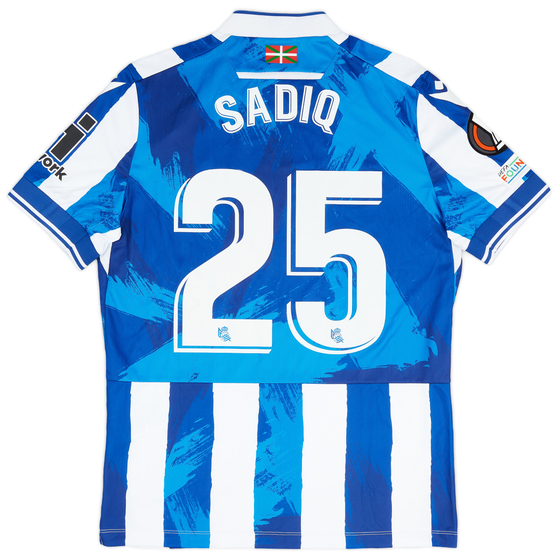 2022-23 Real Sociedad Match Issue Europa League Home Shirt Sadiq #25