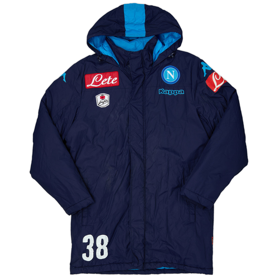 2015-16 Napoli Player Issue Kappa Padded Bench Coat #38 - 7/10 - (M)