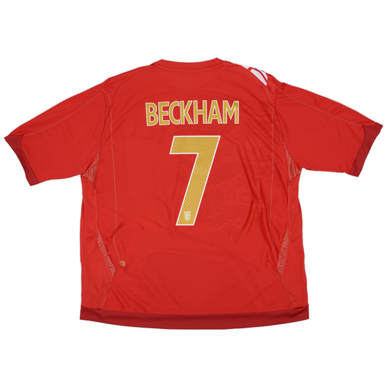 2006-08 England Away Shirt Beckham #7 - 8/10 - (3XL)