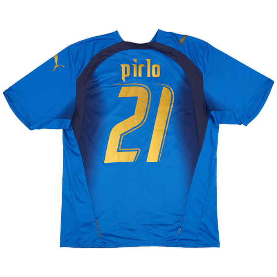 2006 Italy Basic Home Shirt Pirlo #21 - 7/10 - (M)