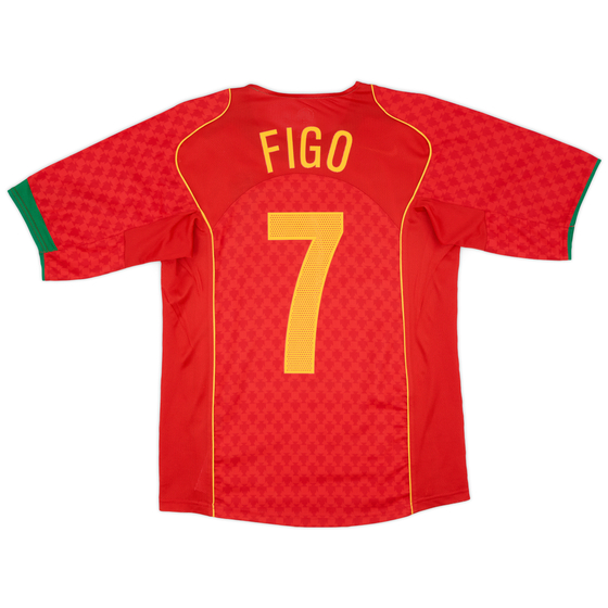 2004-06 Portugal Home Shirt Figo #7 - 9/10 - (S)