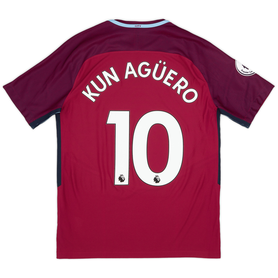 2017-18 Manchester City Authentic Away Shirt Kun Agüero #10 (M)