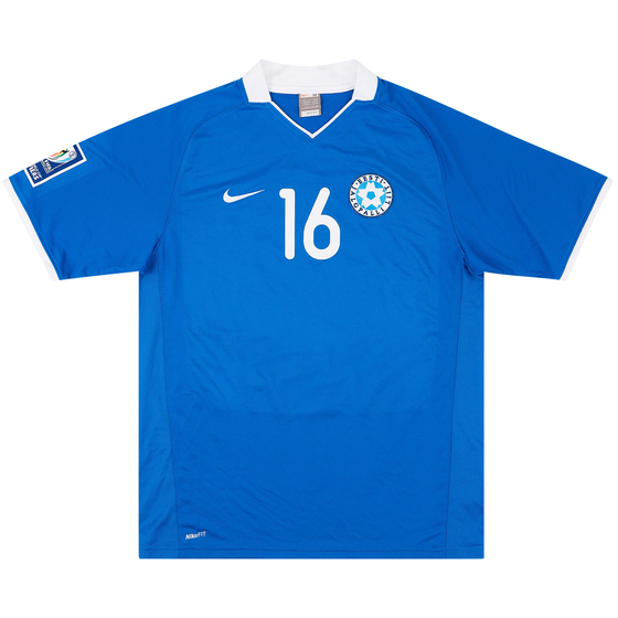 2009 Estonia Match Worn Home Shirt #16 (Konsa) v Wales