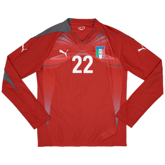 2010-12 Italy Authentic GK Shirt #22 - 9/10 - (XL)