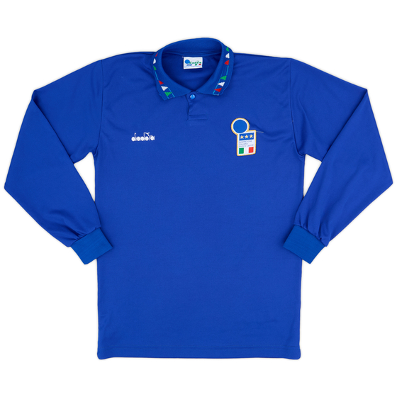 1992-93 Italy Home L/S Shirt - 9/10 - (L.Boys)
