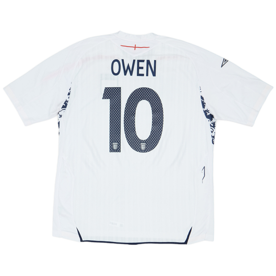 2007-09 England Home Shirt Owen #10 - 9/10 - (XXL)
