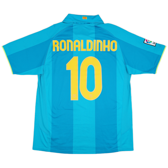 2007-09 Barcelona Away Shirt Ronaldinho #10 - 8/10 - (L)