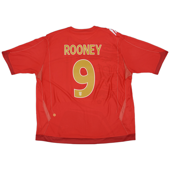 2006-08 England Away Shirt Rooney #9 - 6/10 - (3XL)