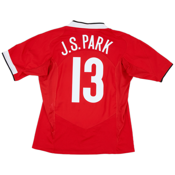 2004-06 Manchester United Home Shirt J.S.Park #13 - 9/10 - (L)