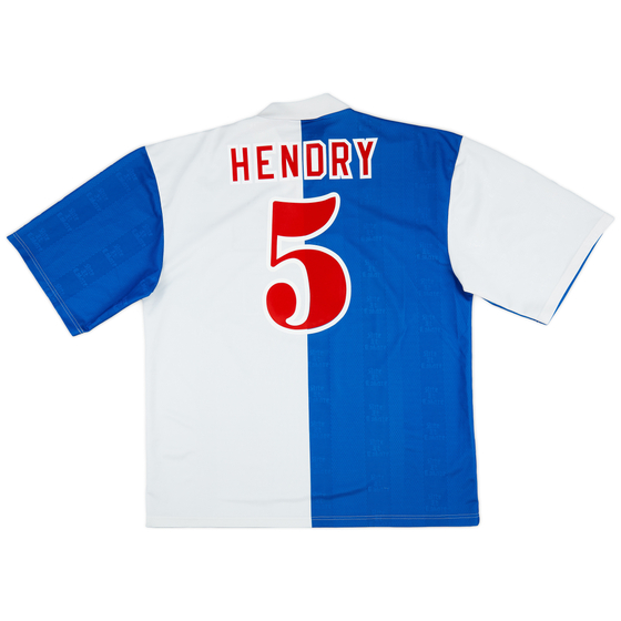 1996-98 Blackburn Home Shirt Hendry #5 - 9/10 - (XXL)