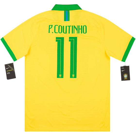 2019-20 Brazil Player Issue Home Shirt P.Coutinho #11 L