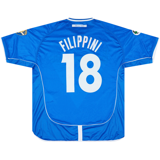 2002-03 Brescia Match Issue Home Shirt Filippini #18