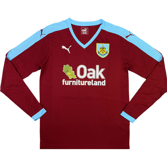2015-16 Burnley Home L/S Shirt - 6/10 - (S)