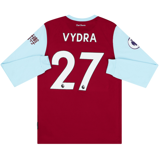 2019-20 Burnley Match Issue Home L/S Shirt Vydra #27