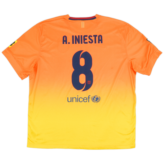 2012-13 Barcelona Away Shirt Iniesta #8 - 8/10 - (XXL)