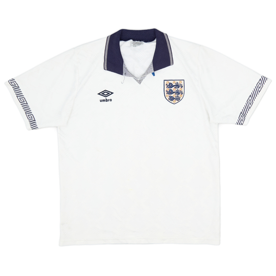 1990-92 England Home Shirt - 8/10 - (M)