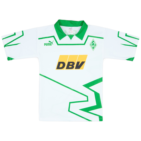 1993-94 Werder Bremen Signed Home Shirt - 8/10 - (XS)