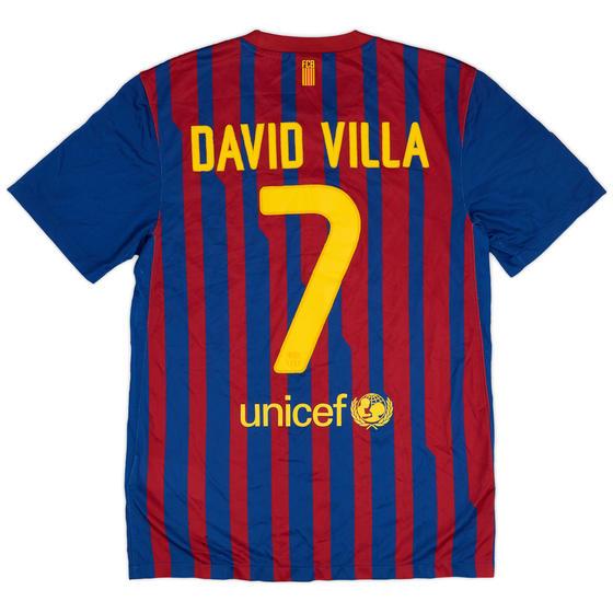2011-12 Barcelona Home Shirt David Villa #7 - 5/10 - (S)