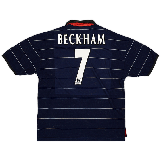 1999-00 Manchester United Away Shirt Beckham #7 - 7/10 - (XL)