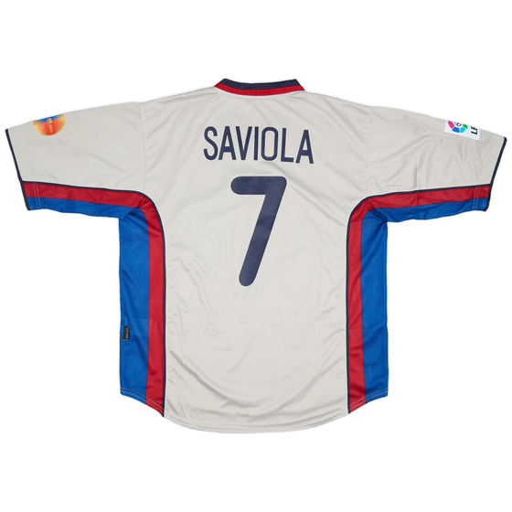 1998-01 Barcelona Away Shirt Saviola #7 - 9/10 - (XL)