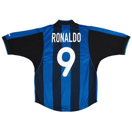 2000-01 Inter Milan Home Shirt Ronaldo #9 - 9/10 - (M)