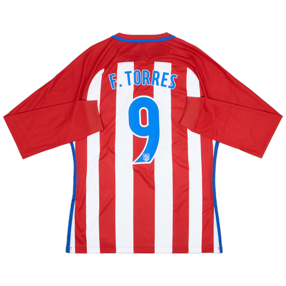 2016-17 Atletico Madrid Player Issue Home L/S Shirt Torres #9 (XL)