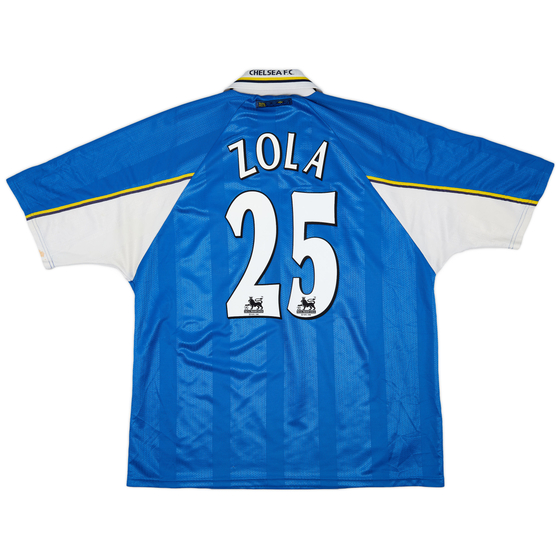 1997-99 Chelsea Home Shirt Zola #25 - 8/10 - (XXL)