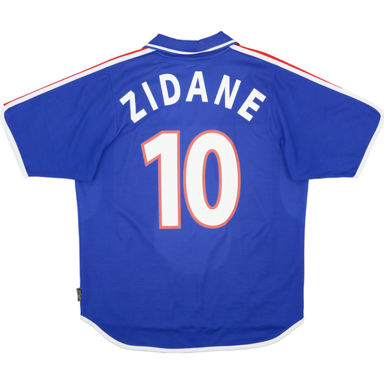 2000-02 France Home Shirt Zidane #10 - 8/10 - (L)