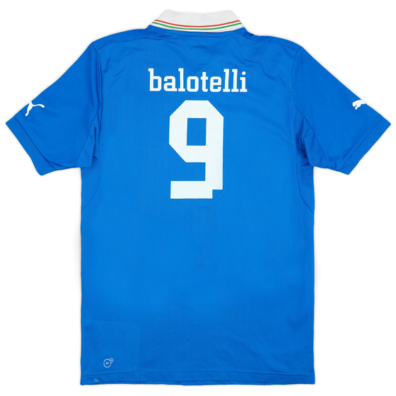 2012-13 Italy Home Shirt Balotelli #9 - 7/10 - (S)