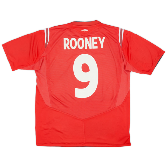 2004-06 England Away Shirt Rooney #9 - 6/10 - (L)