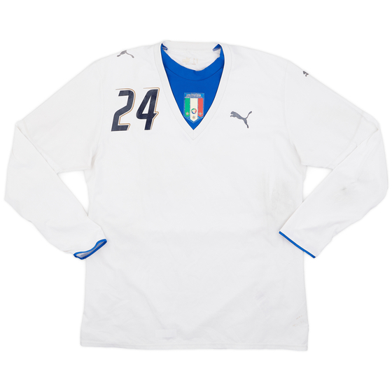 2006 Italy Player Issue Away L/S Shirt #24 - 3/10 - (XL)