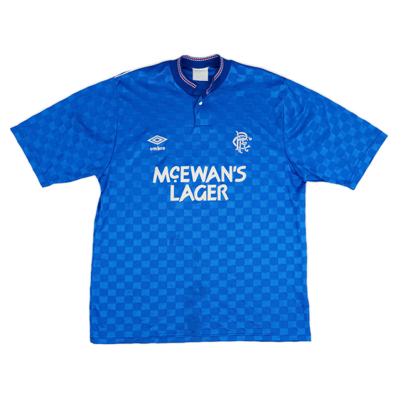 1987-90 Rangers Home Shirt - 8/10 - (L)