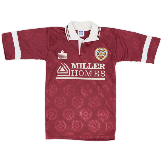 1991-92 Hearts Home Shirt - 9/10 - (XS.Boys)